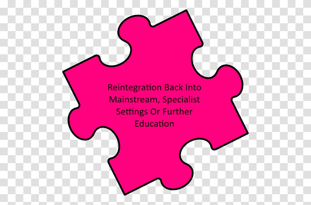 Pink Puzzle Piece Back Into School Or Specalist Setting